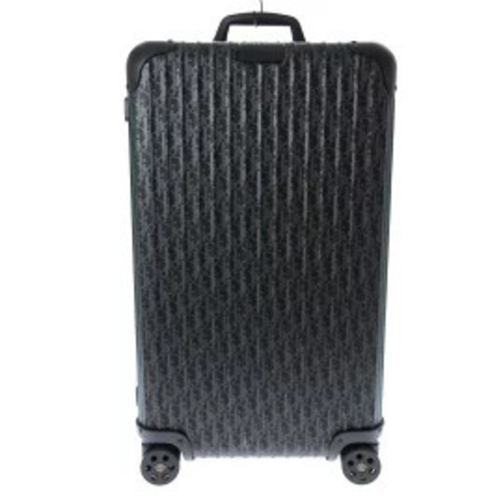 Christian Dior Oblique Logogram Carry Bag RIMOWA Lock Black x Gray Aluminum